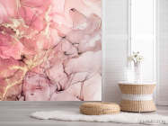Фотошпалери Рожевий Fluid art - 2