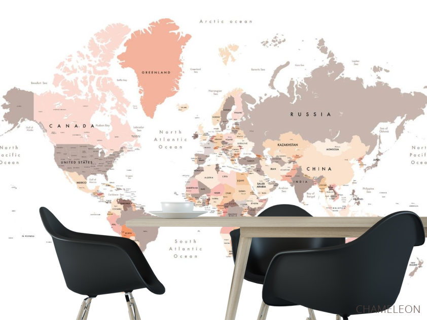 Фотошпалери Карта на білому тлі - 1