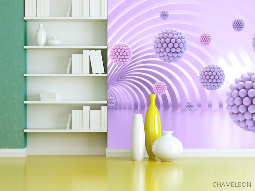 Фотошпалери фіолетові кулі - 3