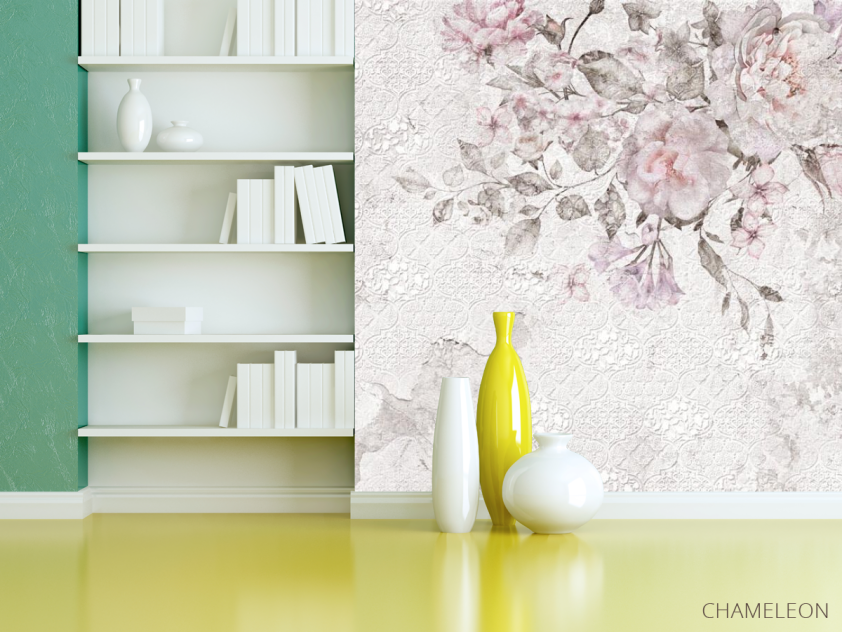 Фотошпалери Візерунок і ніжні квіти - 3