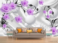 Фотообои розы, 3д фон - 1