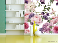 Фотошпалери рожеві і фіолетові квіти малюнок - 3