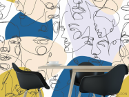 Фотообои абстракция, лица - 1