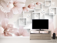 Фотообои  Абстрактные обьемные цветы - 2