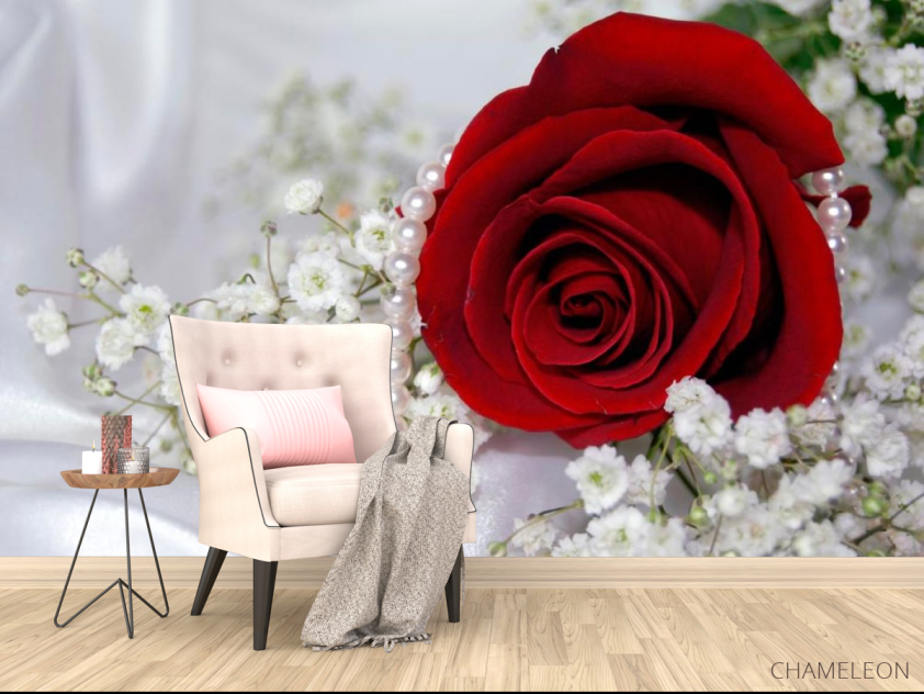 Фотообои Роза и жемчуг - 4