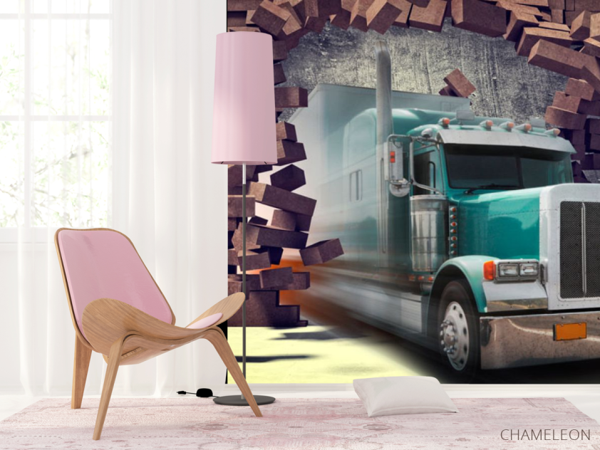 Фотошпалери Вантажівка 3Д - 4