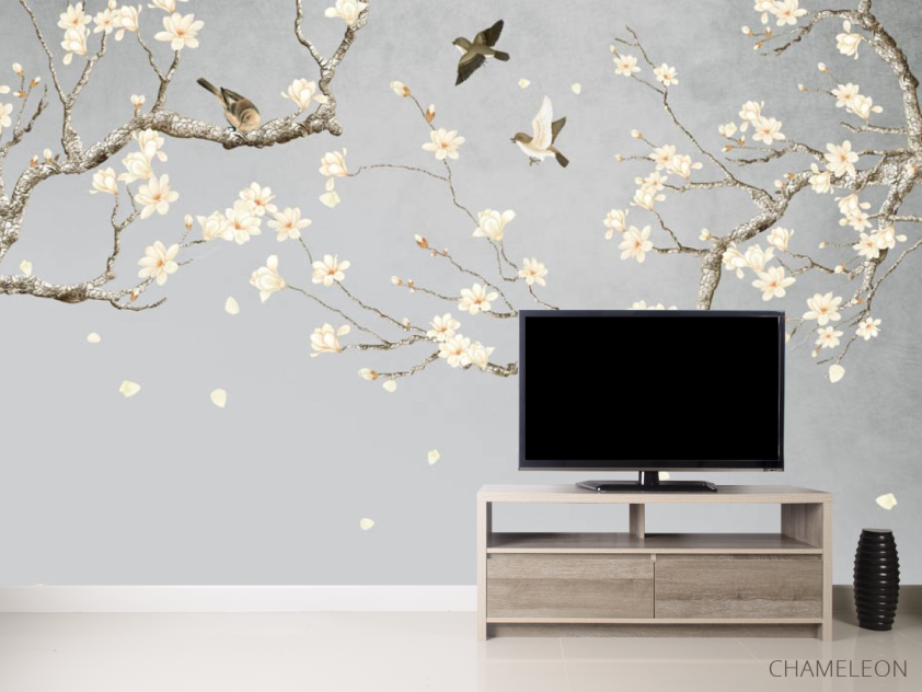 Фотообои Ветки магнолии в японском стиле - 2