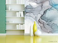 Фотошпалери Fluid art сині відтінки - 3