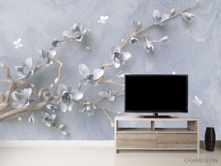 Фотообои Ветвь с цветами 3д - 2