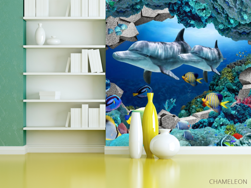 Фотошпалери 3D морські тварини - 3