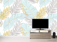 Фотообои перья с золотом - 2