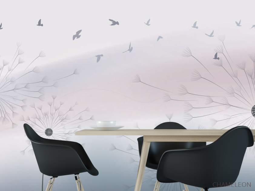 Фотошпалери Кульбаби і пташки - 1