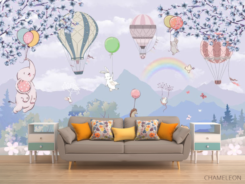 Фотообои Звери на воздушных шариках - 1