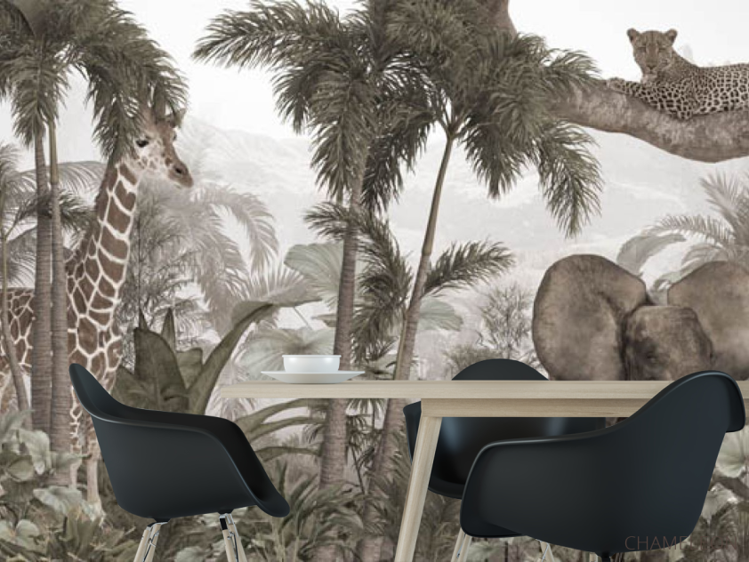 Фотошпалери тропіки з тваринами - 1