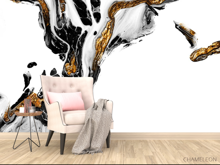 Фотообои Золотой Fluid art - 4