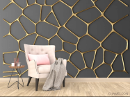 Фотообои 3д золотой узор - 4