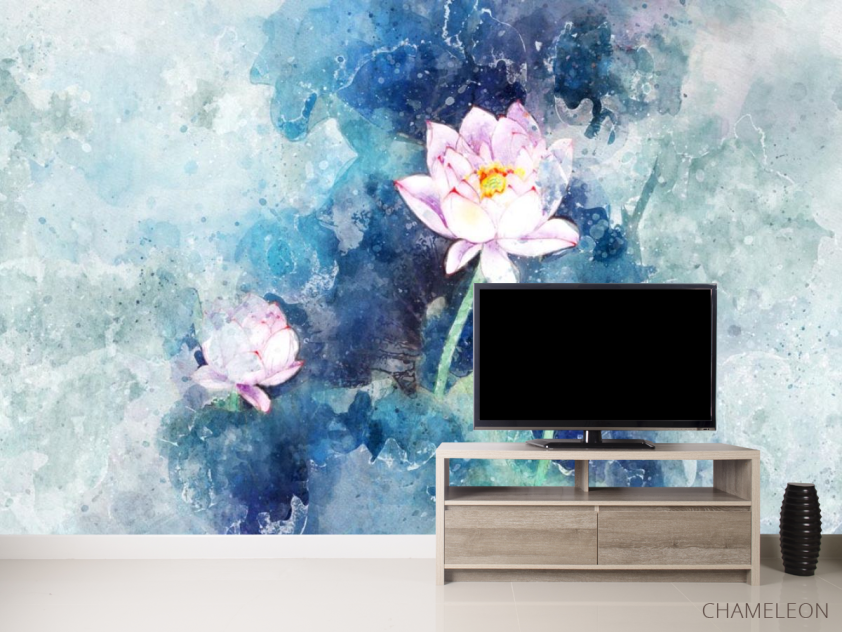 Фотообои Акварельный лотос - 2