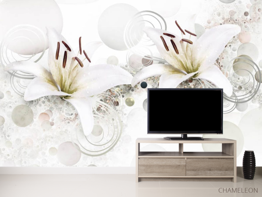 Фотообои 3д цветы - 2