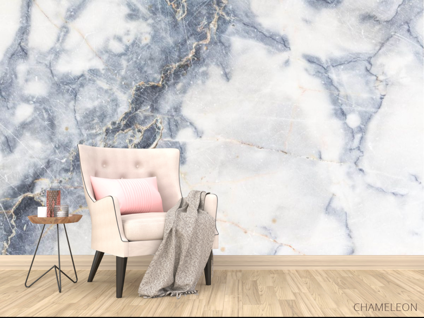 Фотообои Мрамор в голубом оттенке - 4