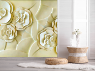 Фотошпалери Керамічні квіти кольору слонової кістки - 2