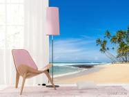 Фотошпалери пальми на білому піску - 4