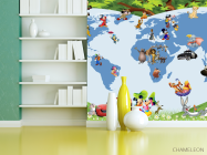 Фотошпалери Карта з діснеївськими героями - 3