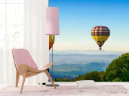 Фотошпалери шість повітряних куль в горах - 4