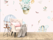 Фотообои Животные в воздушном шарике патерн - 4