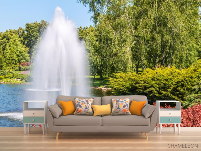 Фотообои фонтан в парке - 1