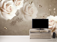 Фотообои Розы на коричневом фоне - 2