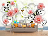 Фотообои 3д розы - 1