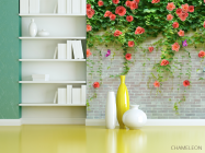 Фотошпалери Троянди на цегляній стіні - 3