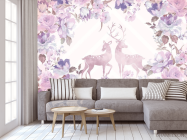 Фотообои цветы и олени - 3