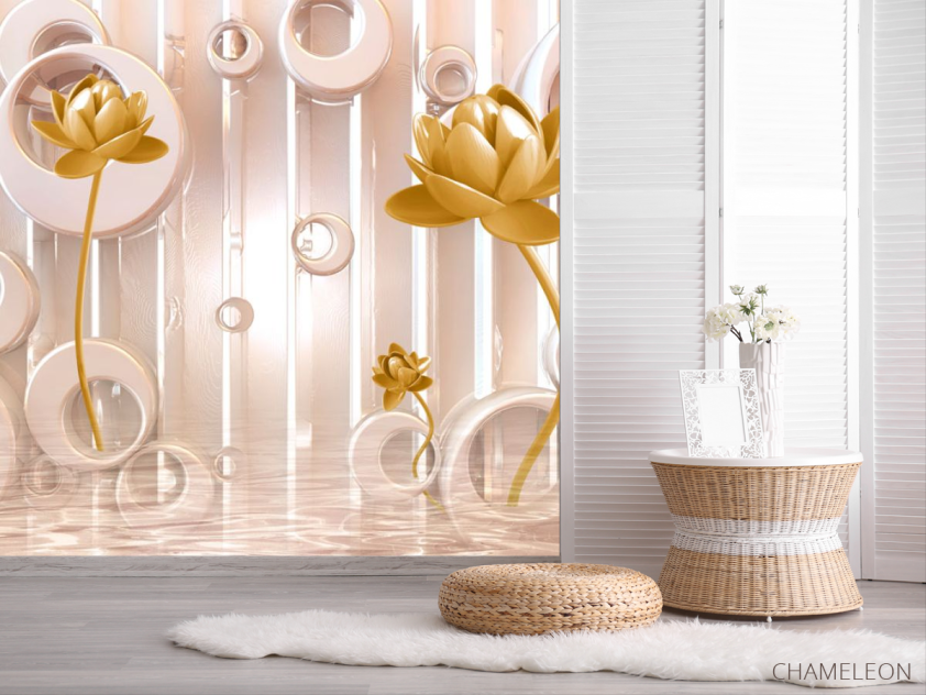 Фотошпалери Стереоскопічні квіти - 2