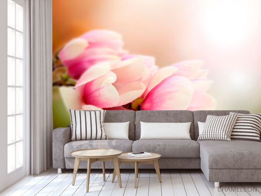 Фотообои Розовые цветы на дереве - 3