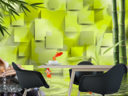 Фотошпалери рибки і 3Д стіна - 1