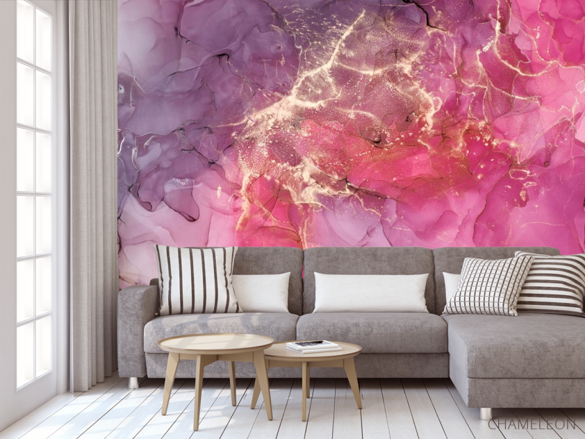 Фотообои Яркий розовый Fluid art - 3