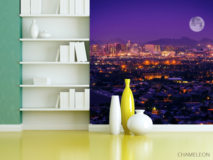 Фотошпалери місяць над містом - 3