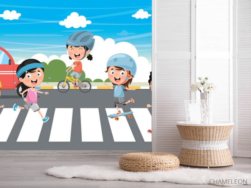 Фотошпалери діти на дорозі - 2