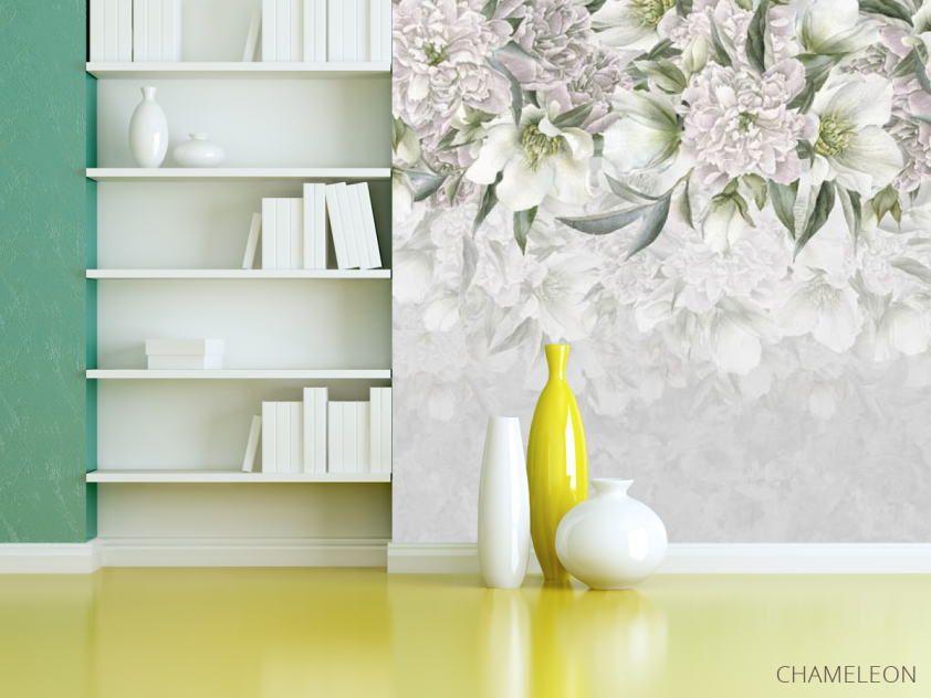 Фотошпалери квіти зі стелі - 3