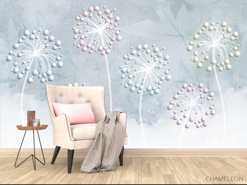 3д фотообои 3д одуванчики - 4