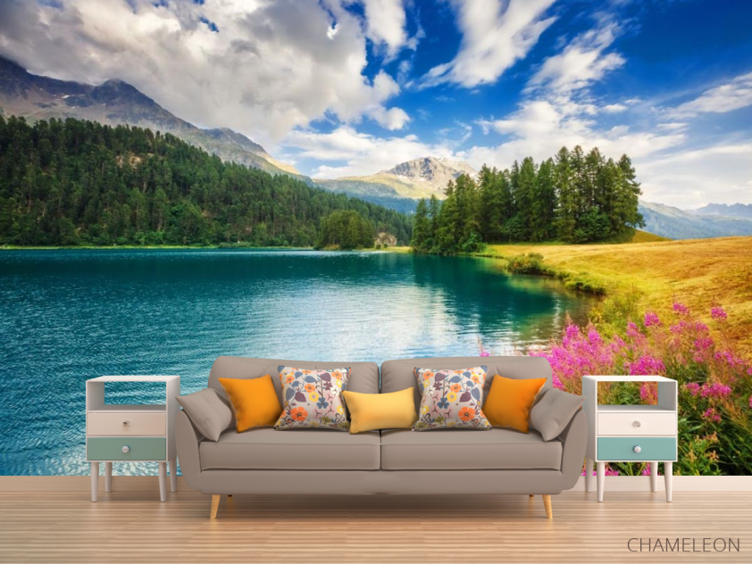 Фотообои берег горной реки - 1