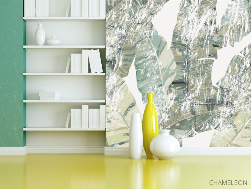 Фотошпалери Бананові листя з потертостями - 3