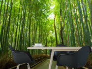 Фотошпалери алея через бамбук - 1