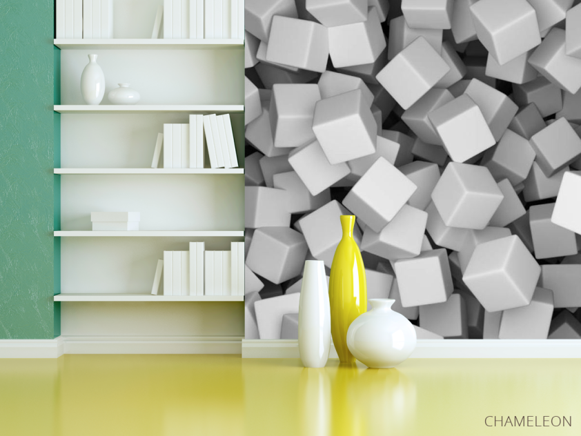 Фотообои серые кубы - 3