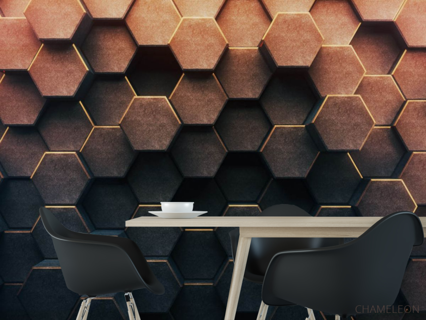 Фотошпалери Об'ємні 3д гексагоны - 1