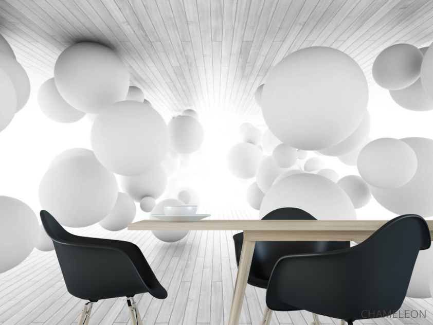 Фотошпалери Кулі сірі 3д об'єм - 1