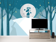 Фотообои Олень и деревья - 2