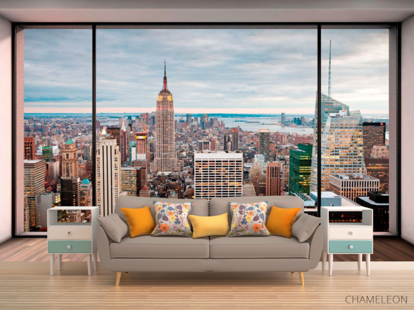 Фотообои Вид с окна в вечерний мегаполис - 1