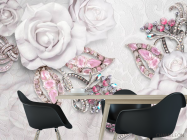 Фотошпалери Троянди і брошки 3d - 1